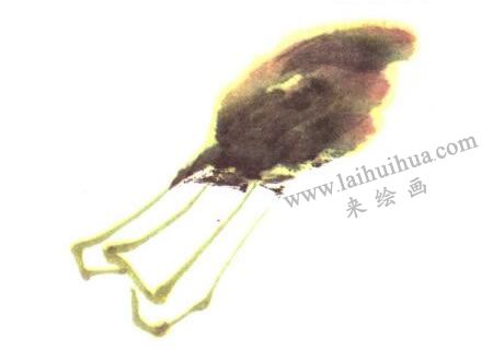 白菜兒童水墨畫法創(chuàng)作步驟02