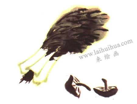 白菜兒童水墨畫法創(chuàng)作步驟04