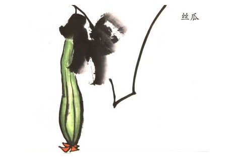 絲瓜兒童水墨畫法（二）