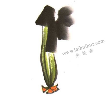 絲瓜兒童水墨畫法創(chuàng)作步驟03