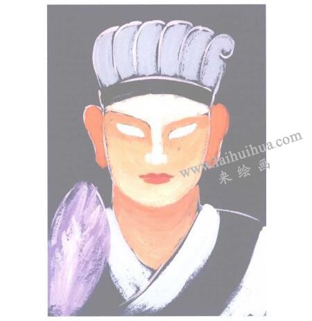 智謀軍師諸葛亮水粉畫創(chuàng)作步驟02