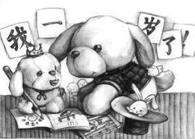 小狗兒童創(chuàng)意素描畫(huà)法