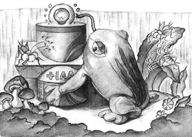 青蛙與石膏組合體兒童創(chuàng)意素描畫(huà)法