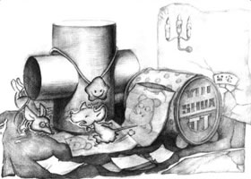 手紙盒與石膏組合體兒童創(chuàng)意素描畫法