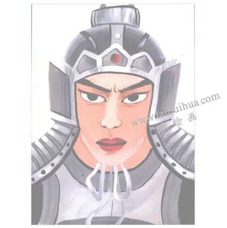 戴頭盔的將軍水粉畫法創(chuàng)作步驟05