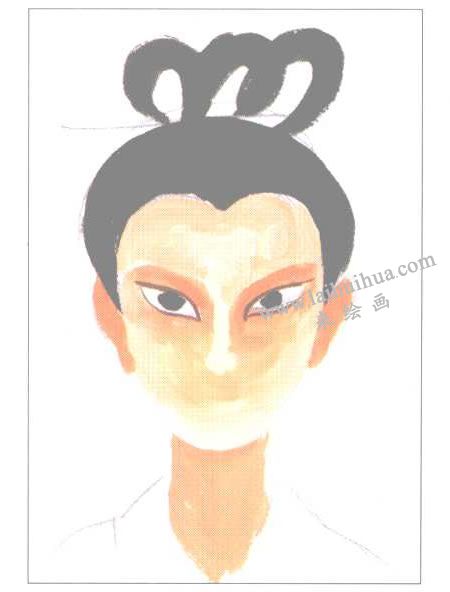 古代仕女水粉畫(huà)法創(chuàng)作步驟03