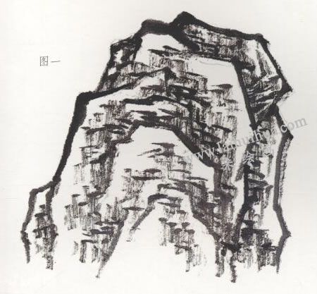 小斧劈皴技法步驟01