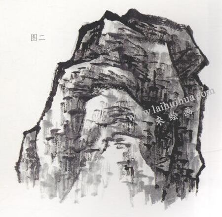 小斧劈皴技法步驟02