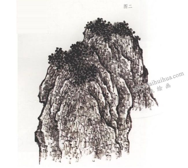 雨點(diǎn)皴技法步驟02