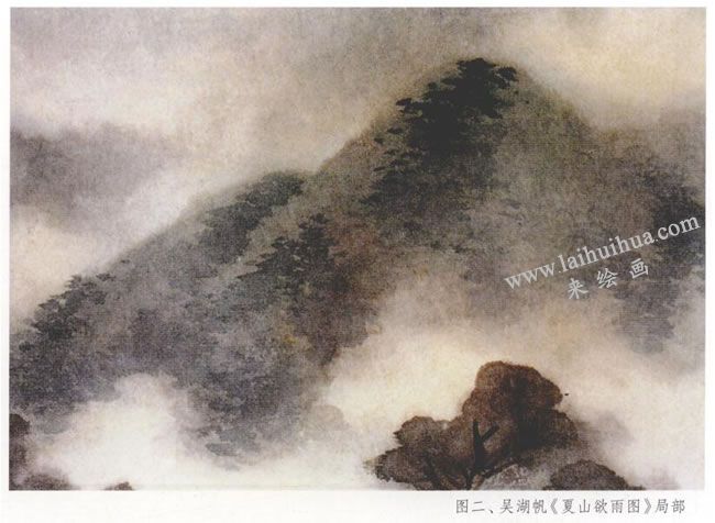吳湖帆《夏山欲雨圖》局部