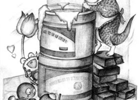 兩盒廣告色兒童創(chuàng)意素描畫法