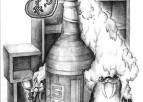 啤酒瓶兒童創(chuàng)意素描畫法