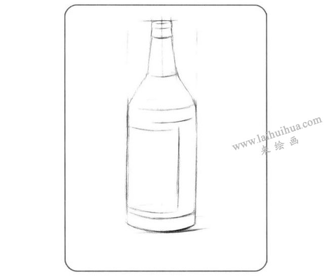 啤酒瓶兒童創(chuàng)意素描畫法步驟01