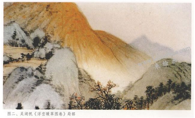 吳湖帆《浮巒暖翠圖卷》局部