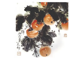 柿子國畫法步驟
