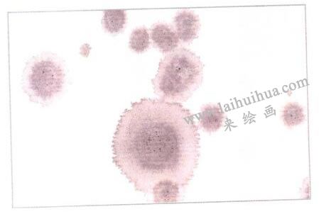水墨畫肥皂水撒點法