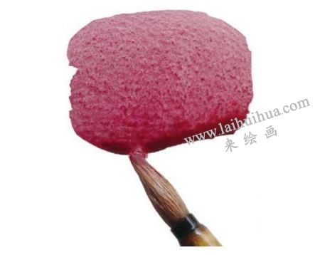水彩畫吸除堆積水色技法示范