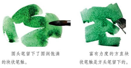 水彩畫(huà)塊狀筆觸技法