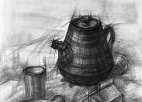 結構素描的寫生步驟范例（二）