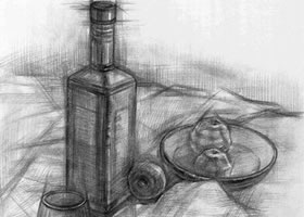 結構素描的寫生步驟范例（三）