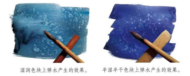 水彩畫彈水技法