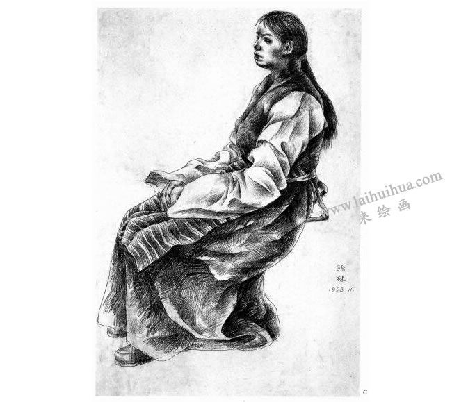 女性人像慢寫步驟C