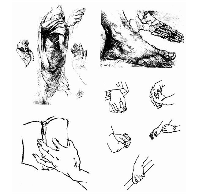 人物手和腳速寫畫法