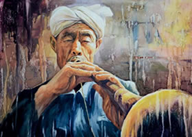 水彩畫(huà)水沖技法