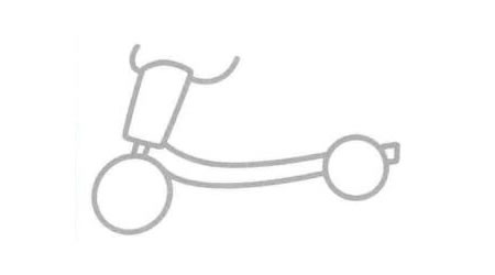 三輪車簡筆畫法步驟04