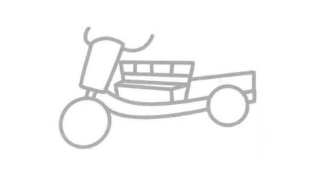 三輪車簡筆畫法步驟06