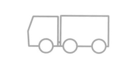 箱式貨車簡(jiǎn)筆畫法步驟03