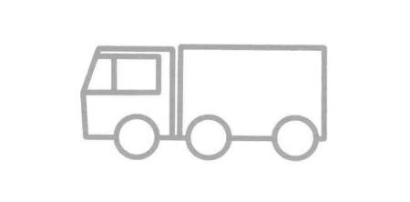 箱式貨車簡(jiǎn)筆畫法步驟04