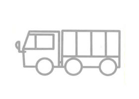 箱式貨車簡筆畫