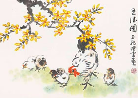 小雞的寫意畫法