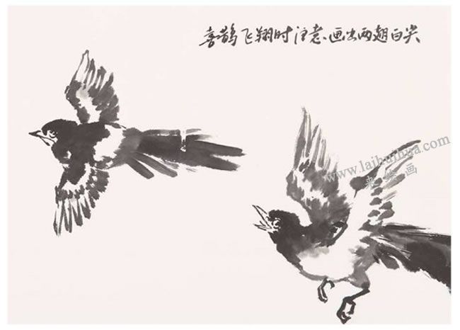 喜鵲的畫法之二