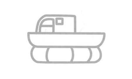氣墊船簡筆畫法步驟06