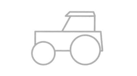 拖拉機(jī)簡(jiǎn)筆畫法步驟04