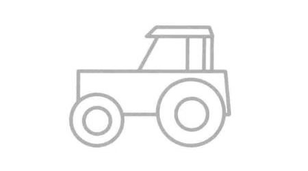 拖拉機(jī)簡(jiǎn)筆畫法步驟06