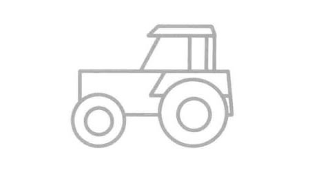 拖拉機(jī)簡(jiǎn)筆畫法步驟07