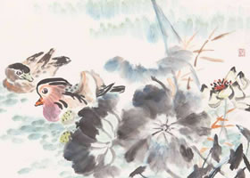 鴛鴦的寫意畫法（一）