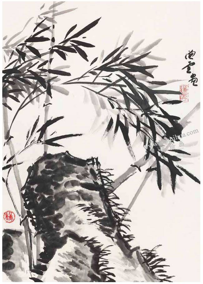 雨竹的寫意畫法