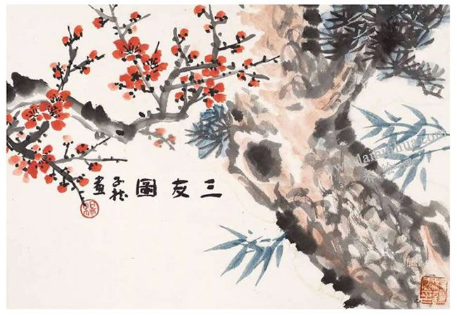 松竹梅歲寒三友寫意畫法