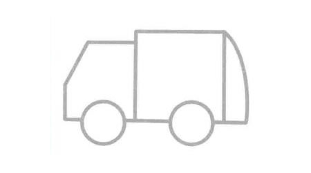 垃圾車簡筆畫法步驟04
