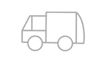 垃圾車簡筆畫法步驟05