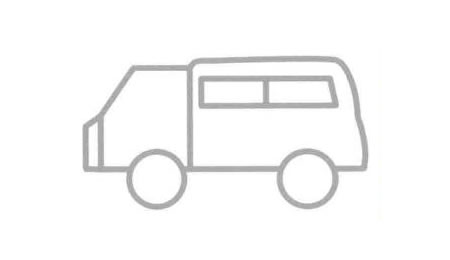 旅行車簡筆畫法步驟05