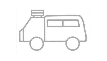 旅行車簡筆畫法步驟06