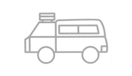 旅行車簡筆畫法步驟07