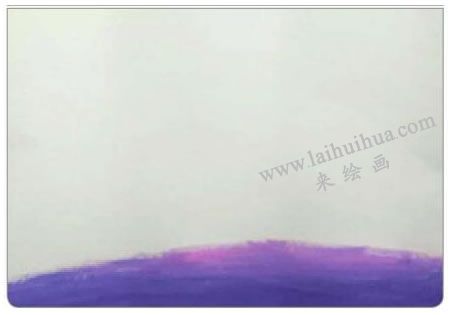 冬日雪景水粉畫法步驟01