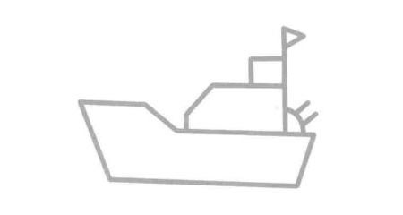 軍艦簡筆畫法步驟06