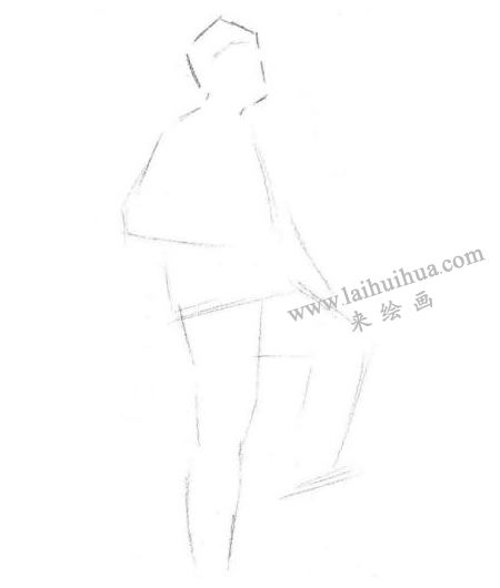 單人速寫挎包男青年線條表現(xiàn)法作畫步驟01